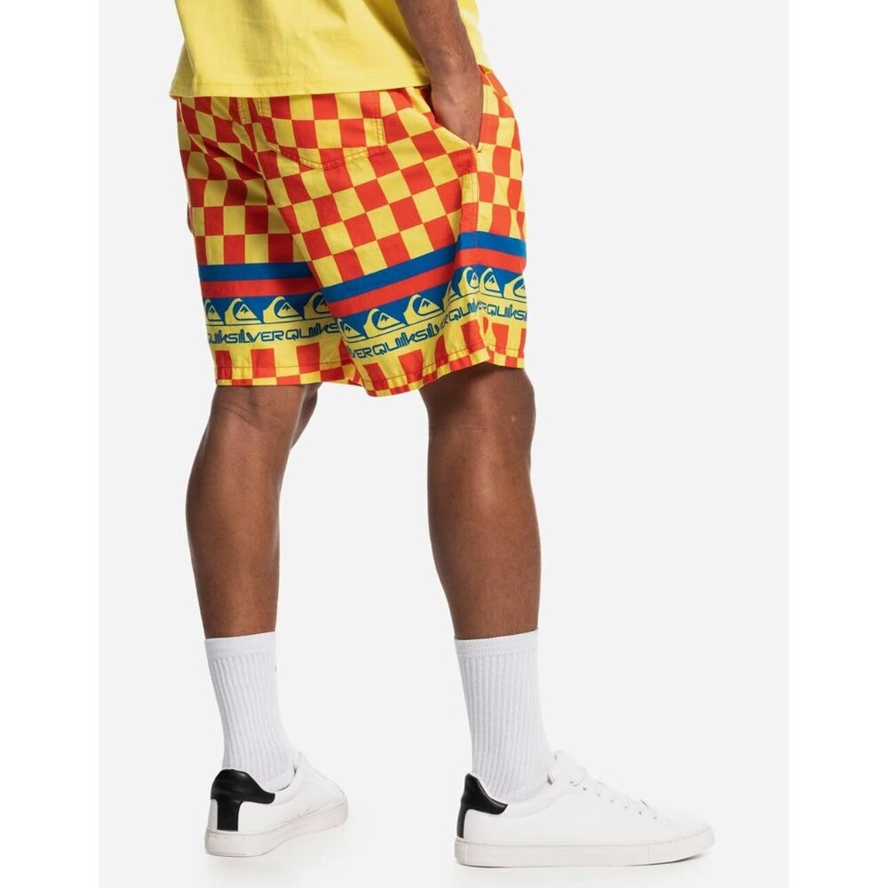 Quiksilver Stranger Things The Echo Beach Volley Shorts Red/Yellow Size XL - Picture 4 of 11